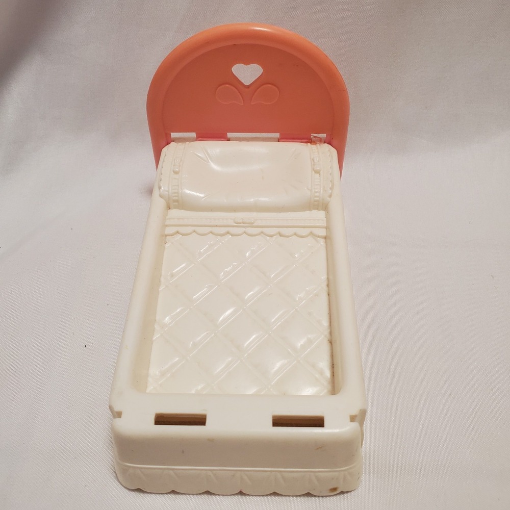 1993 Fisher Price Loving Family Dream Dollhouse Twin Pink Doll Bed 7770